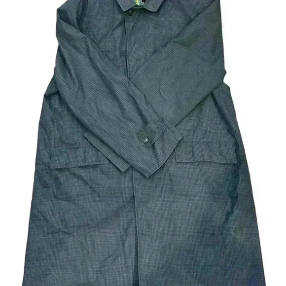 Vintage Trench Coat By Croydon Checkered Size Medium - Picture 8 of 13